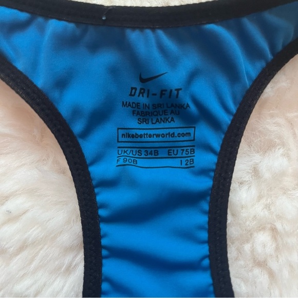 Nike Dry Fit Royal Blue Sports Bra 34B - Picture 4 of 5